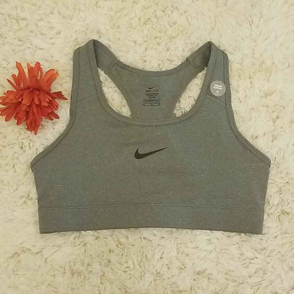 Grey nike sports bra